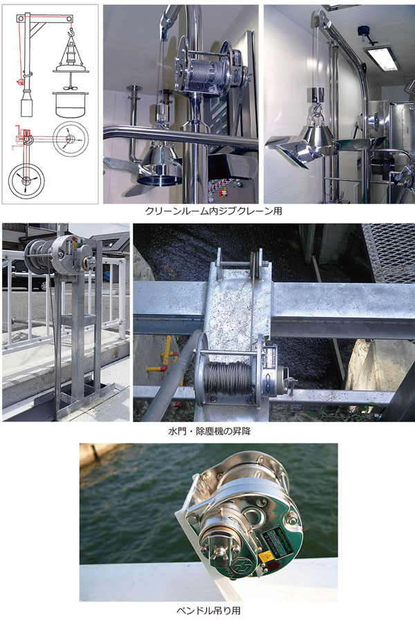 Ứng dụng của tời quay tay thép không gỉ Maxpull ESB Nhật Bản