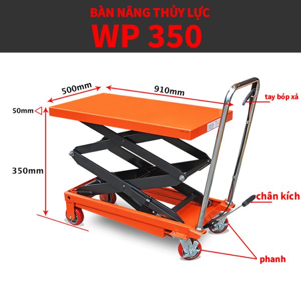 Xe đẩy đa năng 350KG NIULI WP350 1