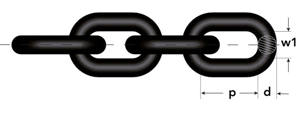 Xích thép nâng hạ cấp 8 GUNNEBO KLB 1