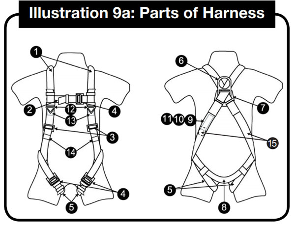 Các bộ phận cơ bản của dây đai an toàn thoàn thân a
