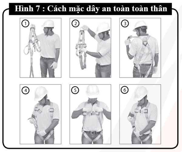 Cách mặc dây an toàn toàn thân