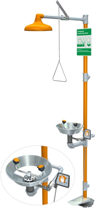 Tìm hiểu về vòi rửa mắt khẩn cấp, vòi tắm khẩn cấp