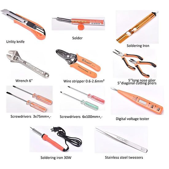 Bộ dụng cụ sửa chữa điện 15 món ASAKI AK 9830 2