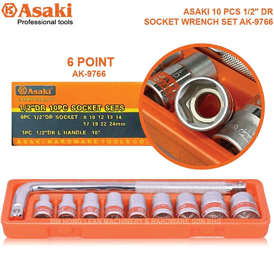 Bộ tuýp 6 cạnh ASAKI AK 9766 1