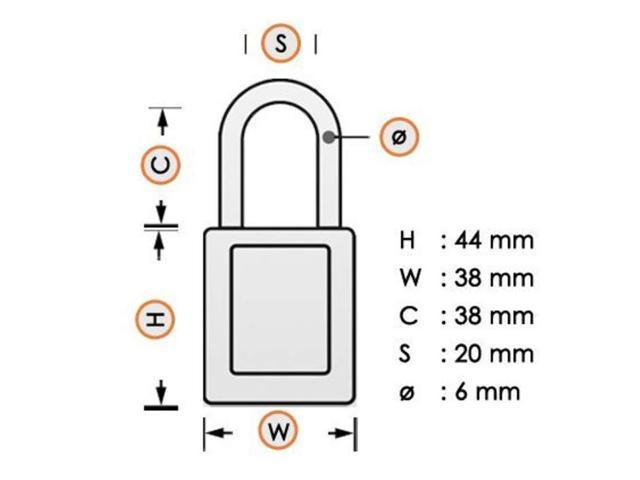 Khóa móc an toàn nhựa nhiệt dẻo Master Lock 410RED