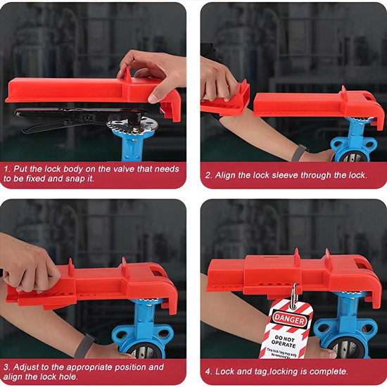 Khóa tay cầm van bướm có chiều rộng từ 8 45mm PROLOCKEY BVL01 1