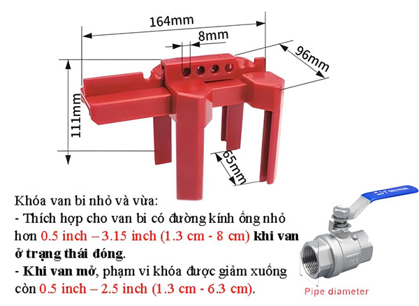 Khóa van bi có thể điều chỉnh PROLOCKEY ABVL01M