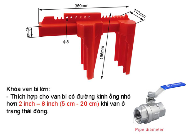 Khóa van bi tay gạt có thể điều chỉnh PROLOCKEY ABVL02 3