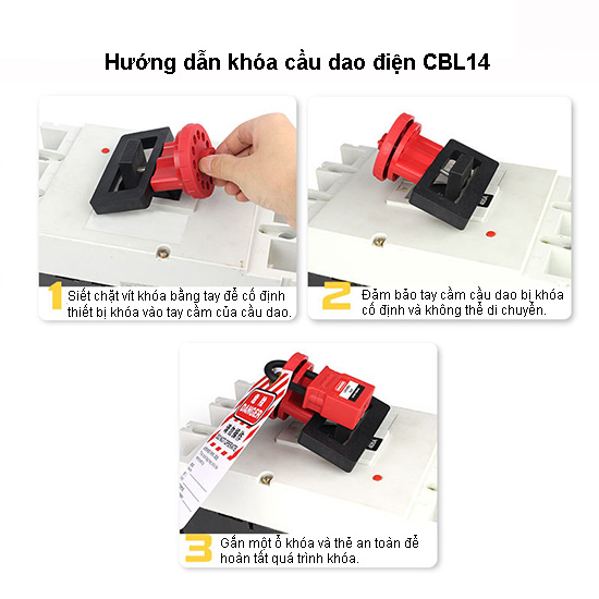 Khóa LOTO aptomat MCCB 3 pha PROLOCKEY CBL14 3
