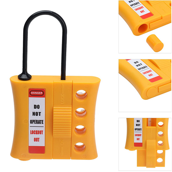 Khóa nhóm 4 lỗ còng nylon cách điện 3mm PROLOCKEY NH04