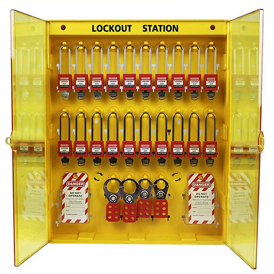 Trạm khóa LOTO 24 móc treo và 2 khay nhỏ PROLOCKEY LS12 2