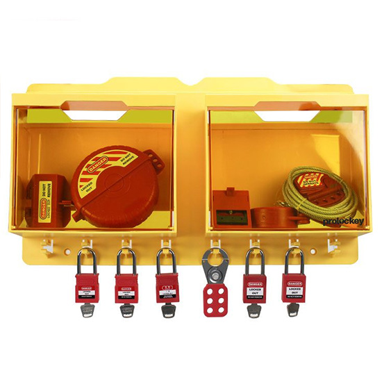Trạm khóa LOTO bằng nhựa với 8 móc treo PROLOCKEY LS04 1
