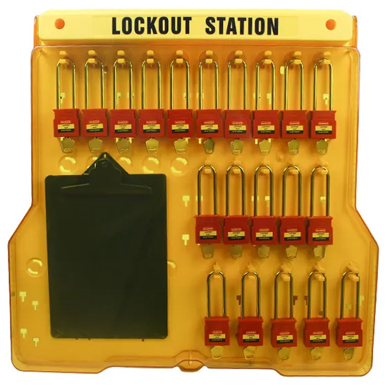 Trạm khóa LOTO gắn tường với 20 móc treo PROLOCKEY LG35
