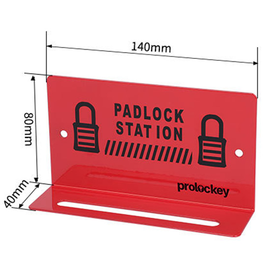 Trạm treo ổ khóa LOTO gắn tường PROLOCKEY PLS01 2