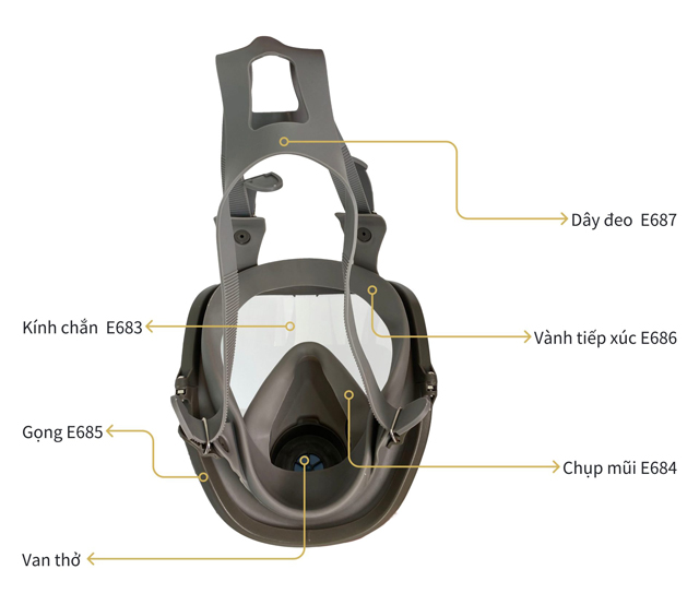 Mặt nạ phòng độc EFIRE E68 6