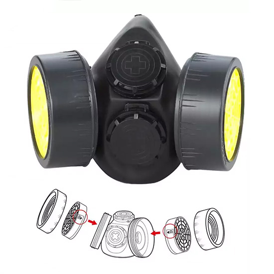 Mặt nạ che nữa mặt hộp lọc đôi Blue Eagle NP306 4