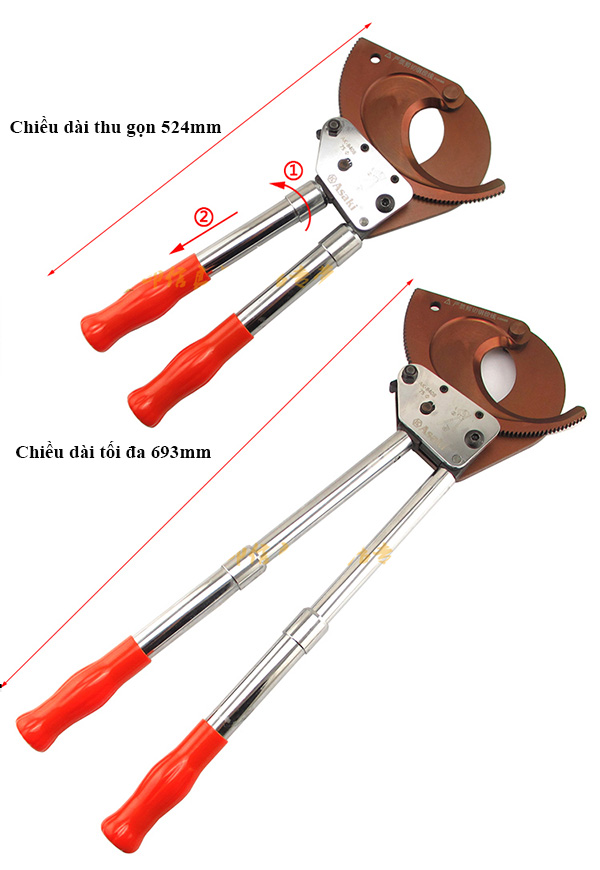Kéo trợ lực cắt cáp điện Asaki AK 8410 1