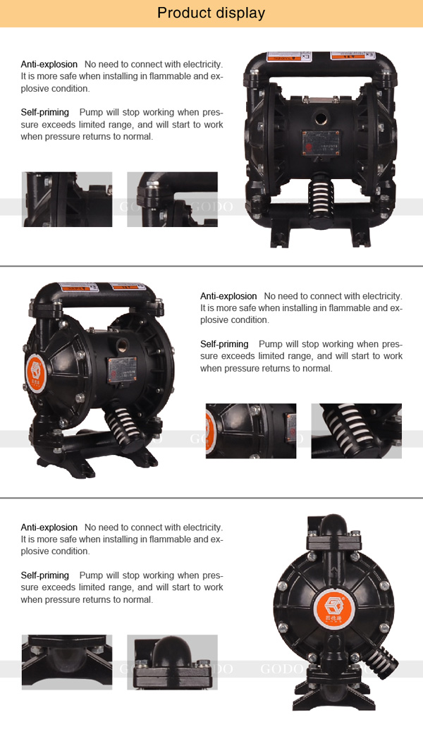 Bơm Màng Khí Nén GODO QBY3 25A GANG 1