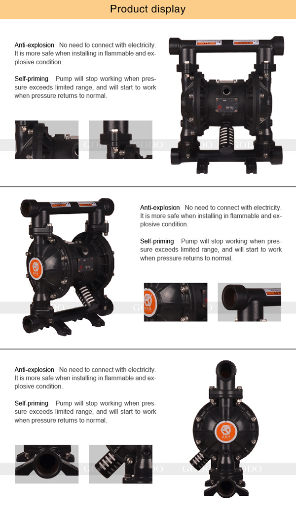 Bơm Màng Khí Nén GODO QBY3 32 GANG 1