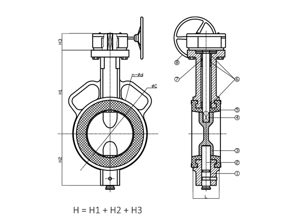 Van bướm tay quay DN50 SHINYI WBGS 0050 3