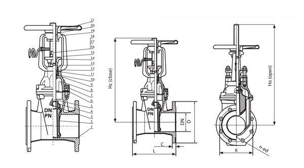 Van cổng tín hiệu DN50 SHINYI RRSX 0050 3