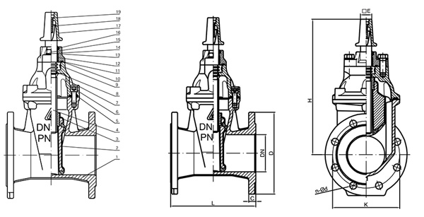 Van cổng ty chìm nắp chụp SHINYI RVCX 3