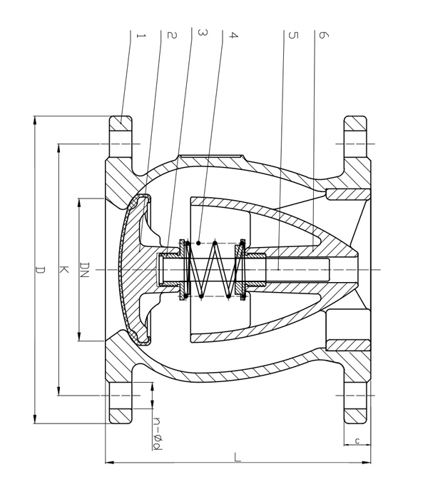Van một chiều lò xo DN50 SHINYI FHFA 0050 3