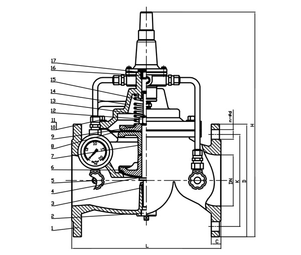Van xả áp SHINYI D500 3