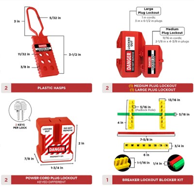 Bộ LOTO bảo trì điện 104 chi tiết PROLOCKEY LK-TSK5A