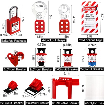 Bộ khoá LOTO an toàn điện và van 68 chi tiết PROLOCKEY LK-83853203