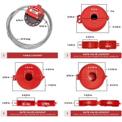 Bộ LOTO cho khóa van 63 chi tiết PROLOCKEY LK-TSK5B