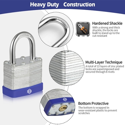 Ổ khóa nhiều lớp chống thấm bằng thép còng khóa 23mm PROLOCKEY LP01