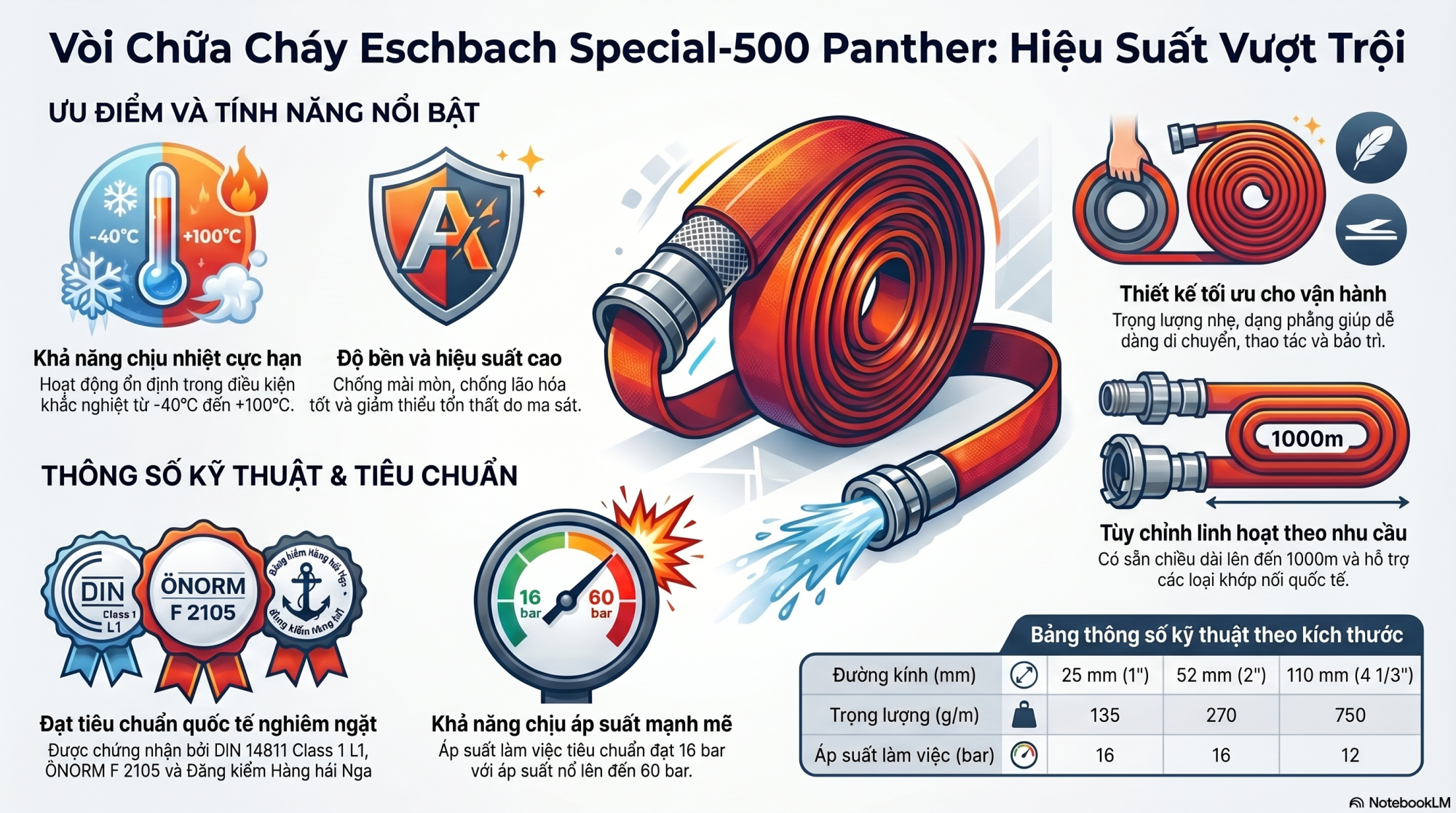 Vòi chữa cháy Eschbach Special-500 Panther