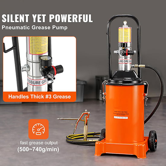 Thùng bơm mỡ bò bằng khí nén 12L ASAKI AK 1076 1