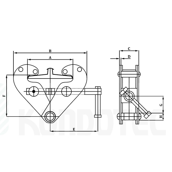 Kẹp nâng dầm I KONDOTEC JT 1