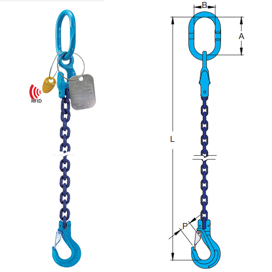 Silng xích 1 chân tích hợp móc rút ngắn xích YOKE XSA 06